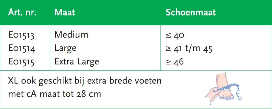 arion magnide maattabel